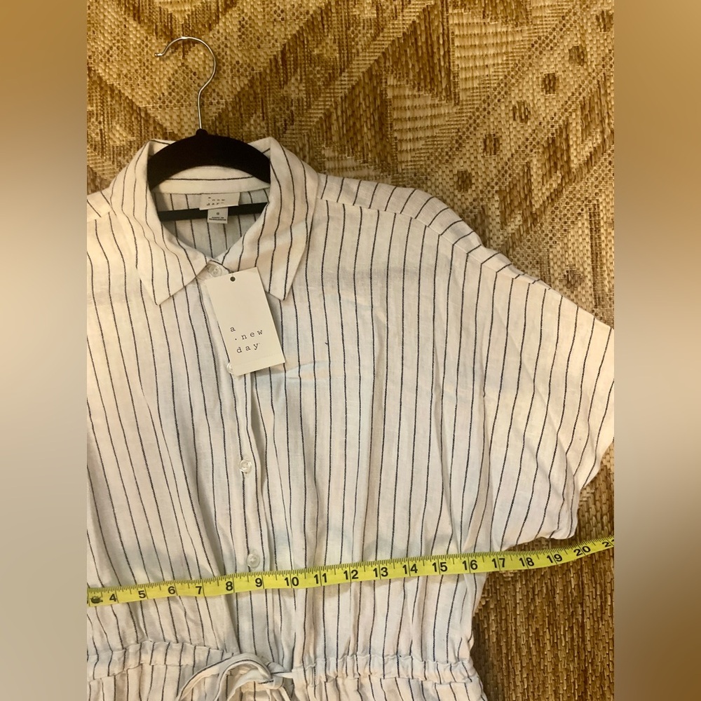Target A New Day Linen Blend Shirt Dress | Tall Friendly | Brand New with Tags | - Picture 6 of 12